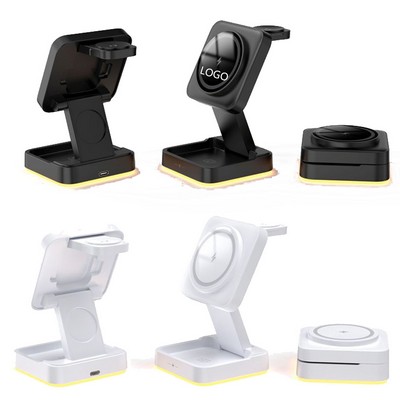 Desktop Phone Holder Foldable Vertical 3" 1 Magnetic Wireless Charger