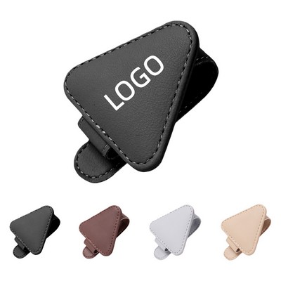 PU Leather Glasses Storage Clip