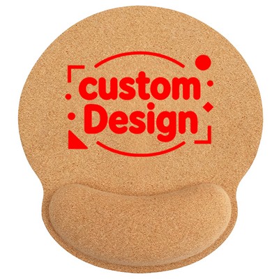 Cork Mouse Pad With Wrist Support Rest