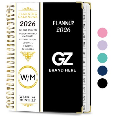 Spiral Daily Planner Agenda Notebook
