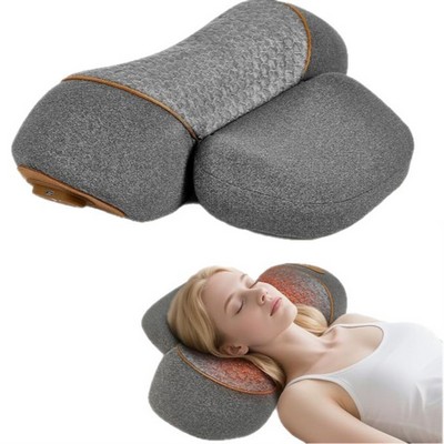 Heated Cervical Massage Pillow for Sleep Ergonomic Spinal Repair Neck Support Non-Traction