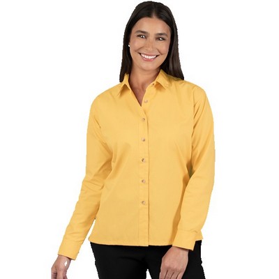 Ladies' Long Sleeve Superblend™ Poplin Shirt