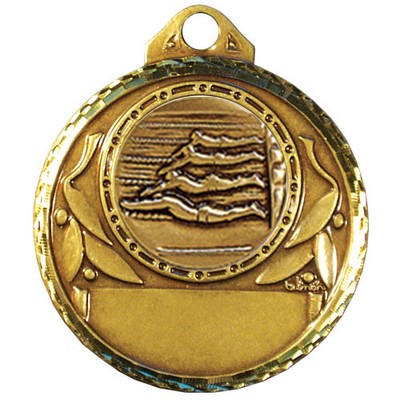 Stock Diamond Struck 2" Medal- Swimming Male