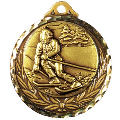 Stock Diamond Struck Medal (Skiing) 2 3/4"