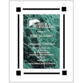 Clear Acrylic Frame Plaque w/ Green Marble Center - 7"x9"