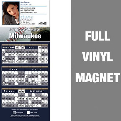 Milwaukee Pro Baseball Schedule Vinyl Magnet (3 1/2"x8 1/2")