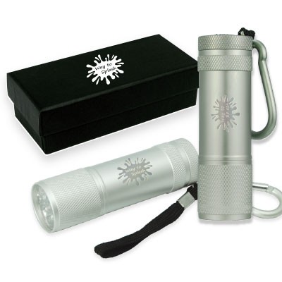 9 LED Flashlight w/ Black Gift Box