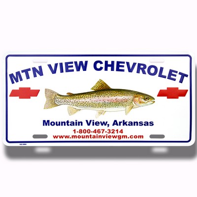 Embossed Metal License Plate - 6"x12" (4 Color Process)