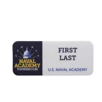 Full Color Name Badge w/ Personalization (1.25"x3.5") Rectangle