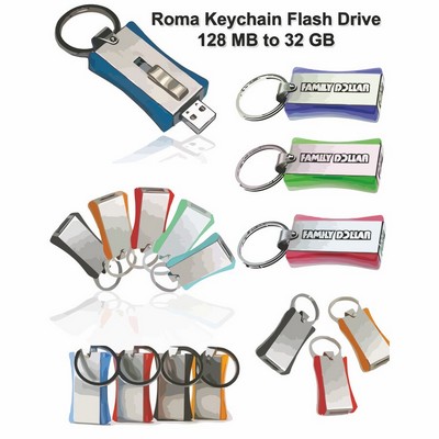 Roma Keychain Flash Drive - 128 MB Memory
