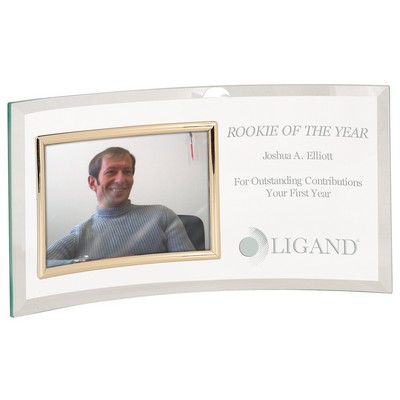 Crescent Glass & Photo Holder (6 1/2" x 12 3/4")