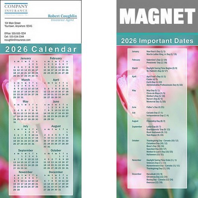 Full Color Calendar Magnet (3 1/2"x8 1/2")