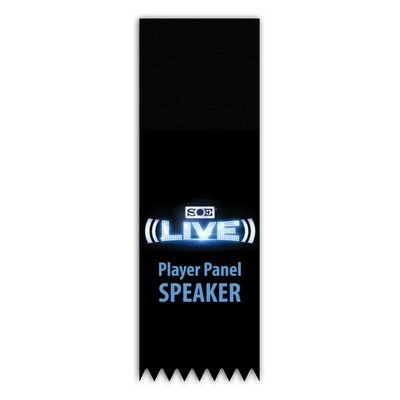 USA Made Peaked Bottom Paper Badge Ribbon Full-Color (2"x6")