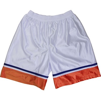 Adult 9" Inseam Dazzle Athletic Short w/Contrast Bottom Panel & Piping