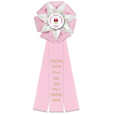 15" Roseland 3 Streamer Rosette