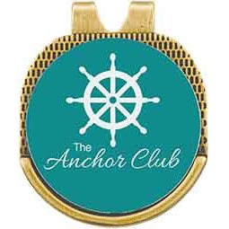 Antique Gold Hat Clip w/Ball Marker