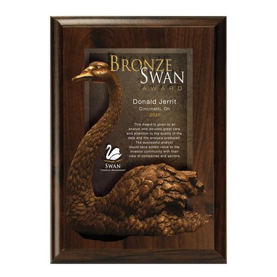 Small Digi-Color Direct Walnut Finish Plaque