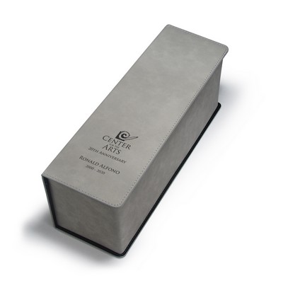 Leatherette Wine Box (Gray)