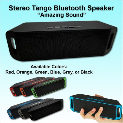 Black "Amazing Sound" Stereo Tango Bluetooth Speaker No Extra Tariff
