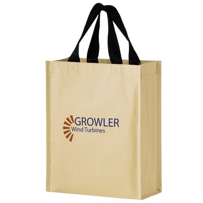 Non-Woven Hybrid Tote with Paper Exterior (8"x5"x10")
