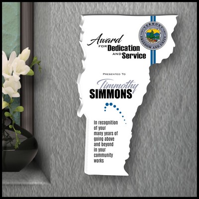 17" Vermont White Acrylic Plaque