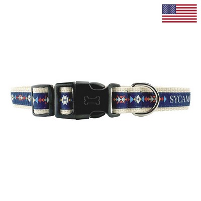 1" Woven Pet Collar w/ Nickel-Plated Hardware & Cotton Webbing - "Elite" We