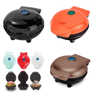 4" Mini Electric Waffle Maker and Personal Griddle