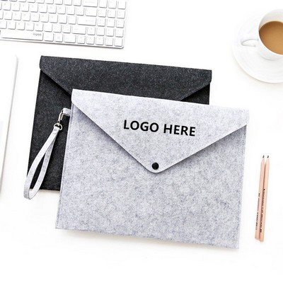Luxury A4 Felt Folder w/Lanyard