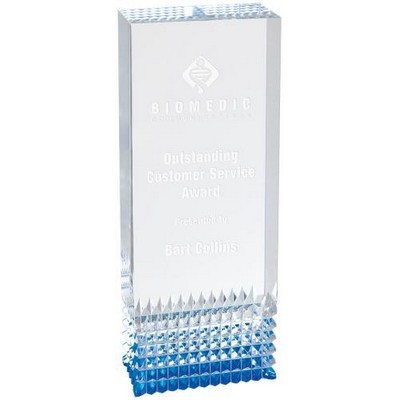 Blue Tribute Acrylic Award, 3x8"