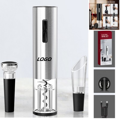 4 In 1 Rechargeable Electric Wine Opener Set