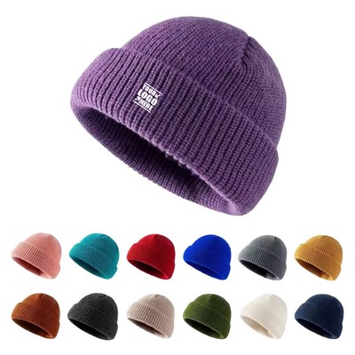 Unisex Warm Ribbed-knit Beanie