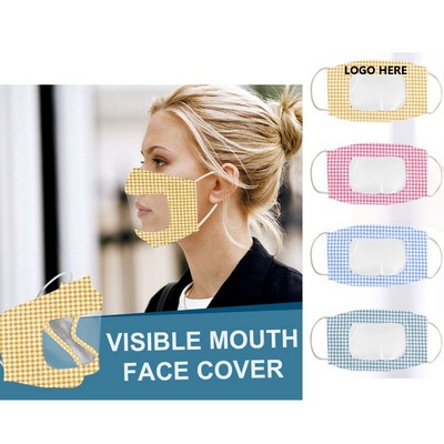 Lip Reading Mask w/Clear Panel