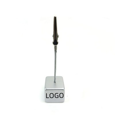 Alligator Memo Clip w/Cube Base