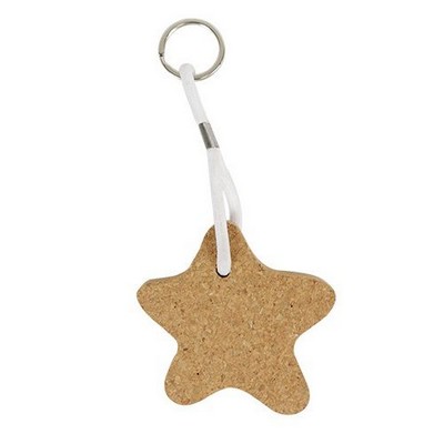 Star Cork Keychain