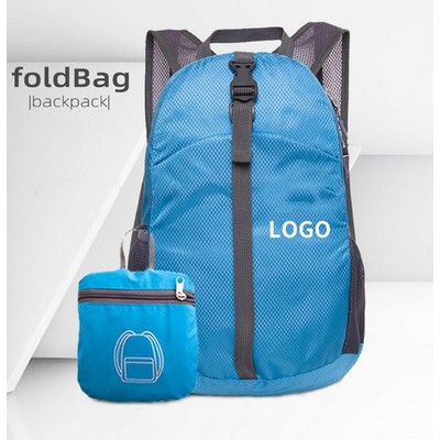 Economy Custom Outdoor Waterproof Backpack Foldable into Pouch