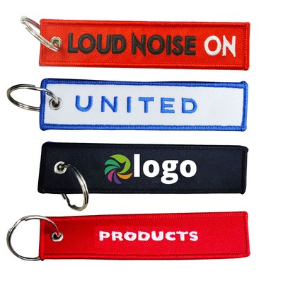 Custom Embroidery Keychain Baggage Luggage Tag MOQ 100pcs