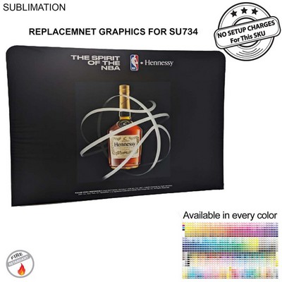 Replacement Full Color Graphics Double Sided for 10'W x 8'H EuroFit Straight Wall, NO SETUP CHARGE