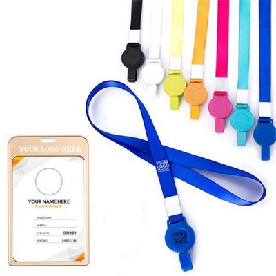 Retractable Lanyards Metal Id Badge Holder