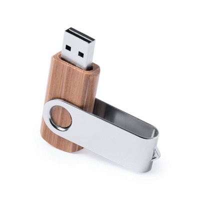 Wood Casing Aluminum Swivel-Style PCB USB Drive