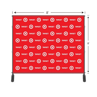 8' X 8' Adjustable Step and Repeat Display Backdrop Banner Stand(Frame+Fabric)