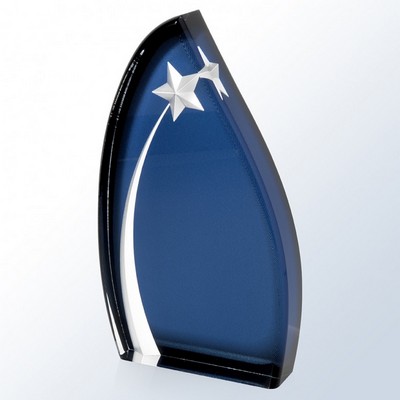 Azure Star Acrylic Award, 9-3/4" x 5-1/2"