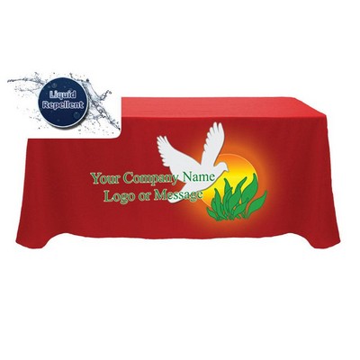 8' Custom Printed Liquid Repellent Table Throw - All Over Print