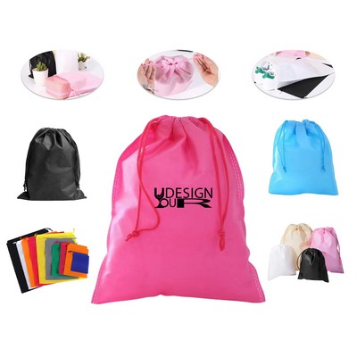 Non-Woven Drawstring Storage Bag Dustproof Shoe Bag MOQ100