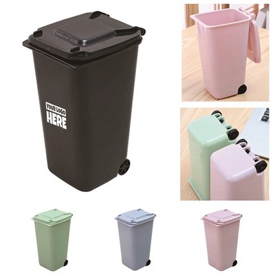 Mini Trash Can Desktop Pen Holder