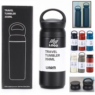 17Oz Insulated Stainless Steel Water Bottle With Handle Lid