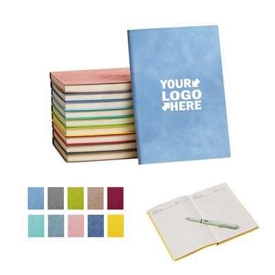 Imitation leather Cover Ruled Notebook