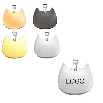 Cat Shape Stainless Steel Pet Tag