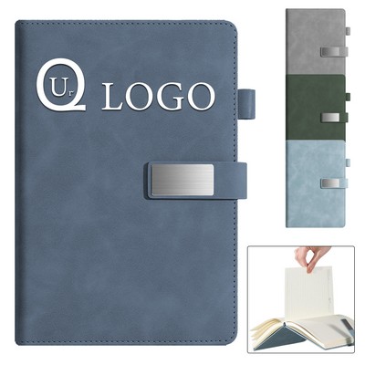 8.2X11.5" Imitation Leather Notebook W/ 200 Ruled Pages
