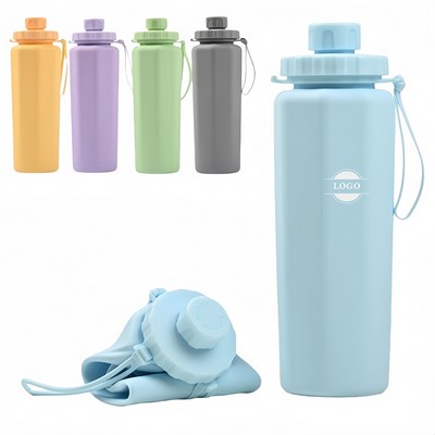 Silicone Foldable Sports Water Bottle 600 Ml.