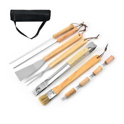 11-Piece BBQ Tool Set With Polyester Carrying Case